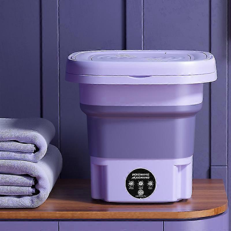 8l Folding Washing Machine With Dryer Bucket For Clothes Socks