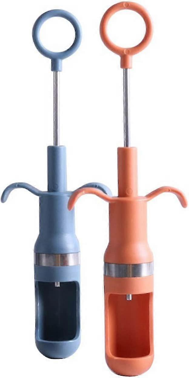 2024 Date Corer Fruit Corer Manual Corer For Dates, Cherries And Hawthorn 2 Pieces (blue And Orange)