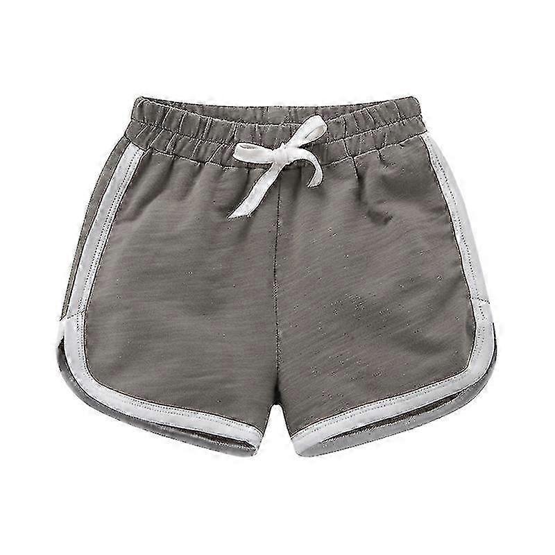Boys Girls 100% Cotton Sports Shorts Summer Contrast Binding