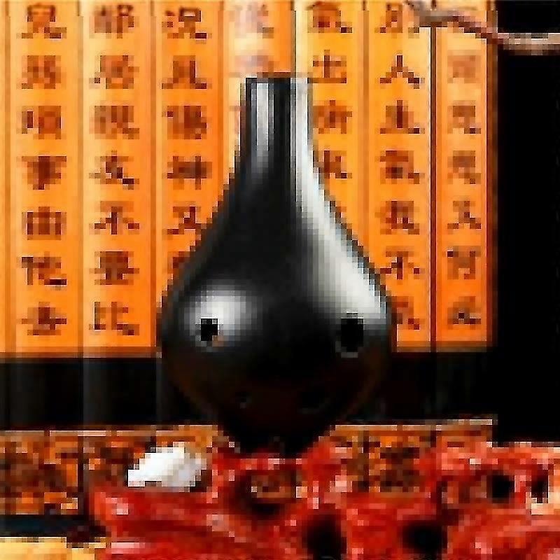 Ocarinas 6 Hole Alto C Key Ocarina Flute Black Pottery Classical Musical Instruments Professional 6 Hole Alto