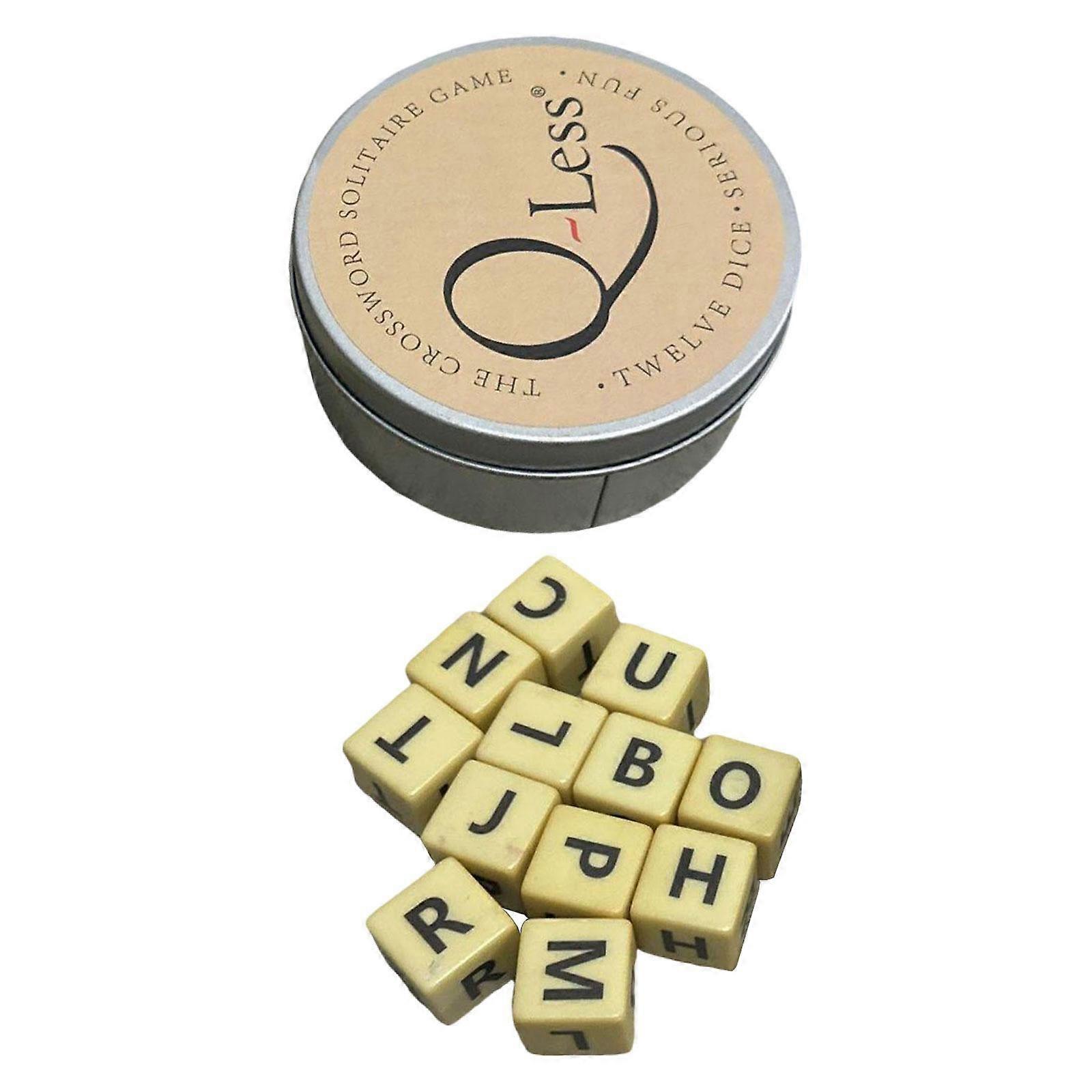 Crossword Solitaire Game Travel Scrab Game with Case for Camping Home Travel