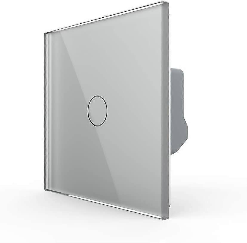 Eu Standard Luxury Glass Touch Switch Glass Panel Touch Screen With Led Indicator, Grey, Vl-C701-15-A