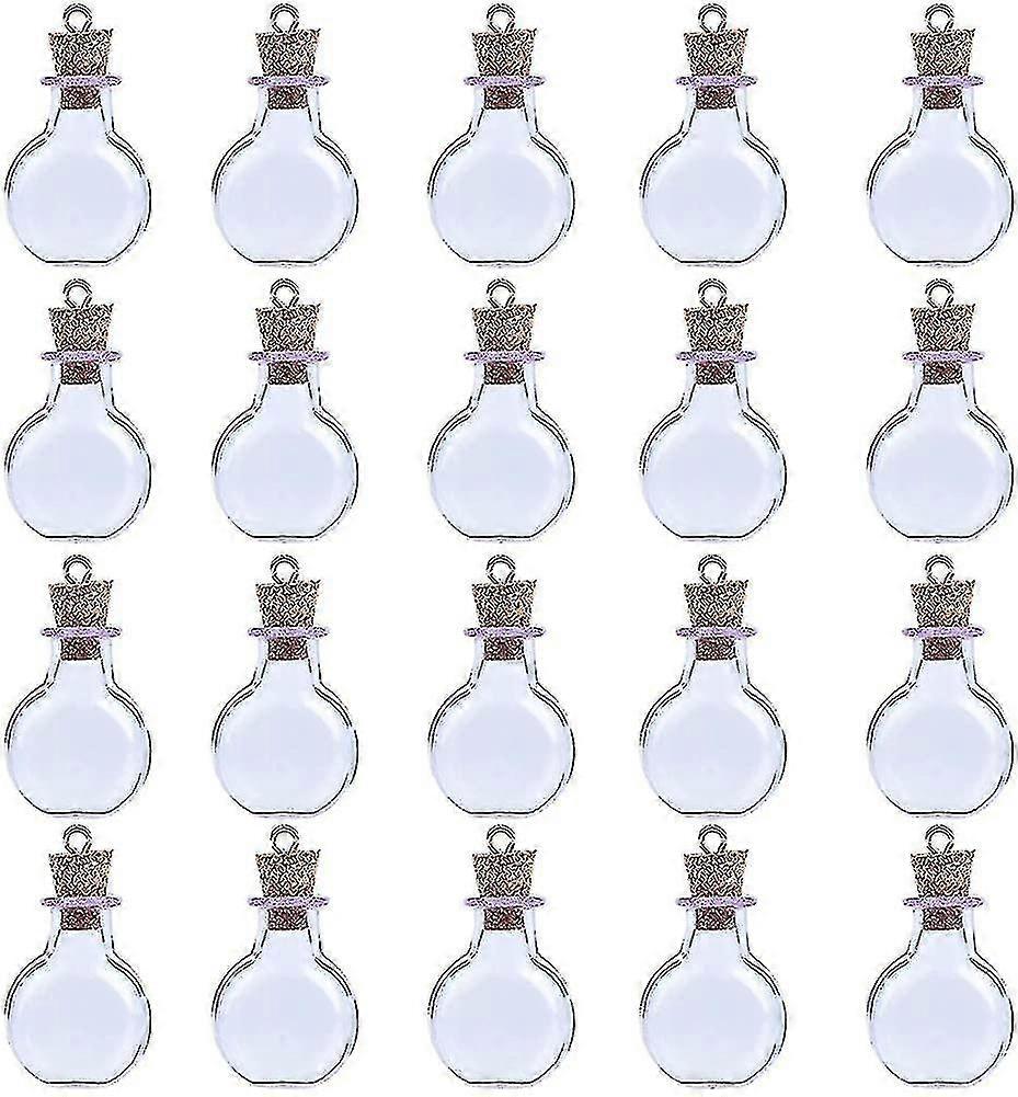 Mini Glass Bottles Set, 20 pcs Empty Cork Bottles for Gift