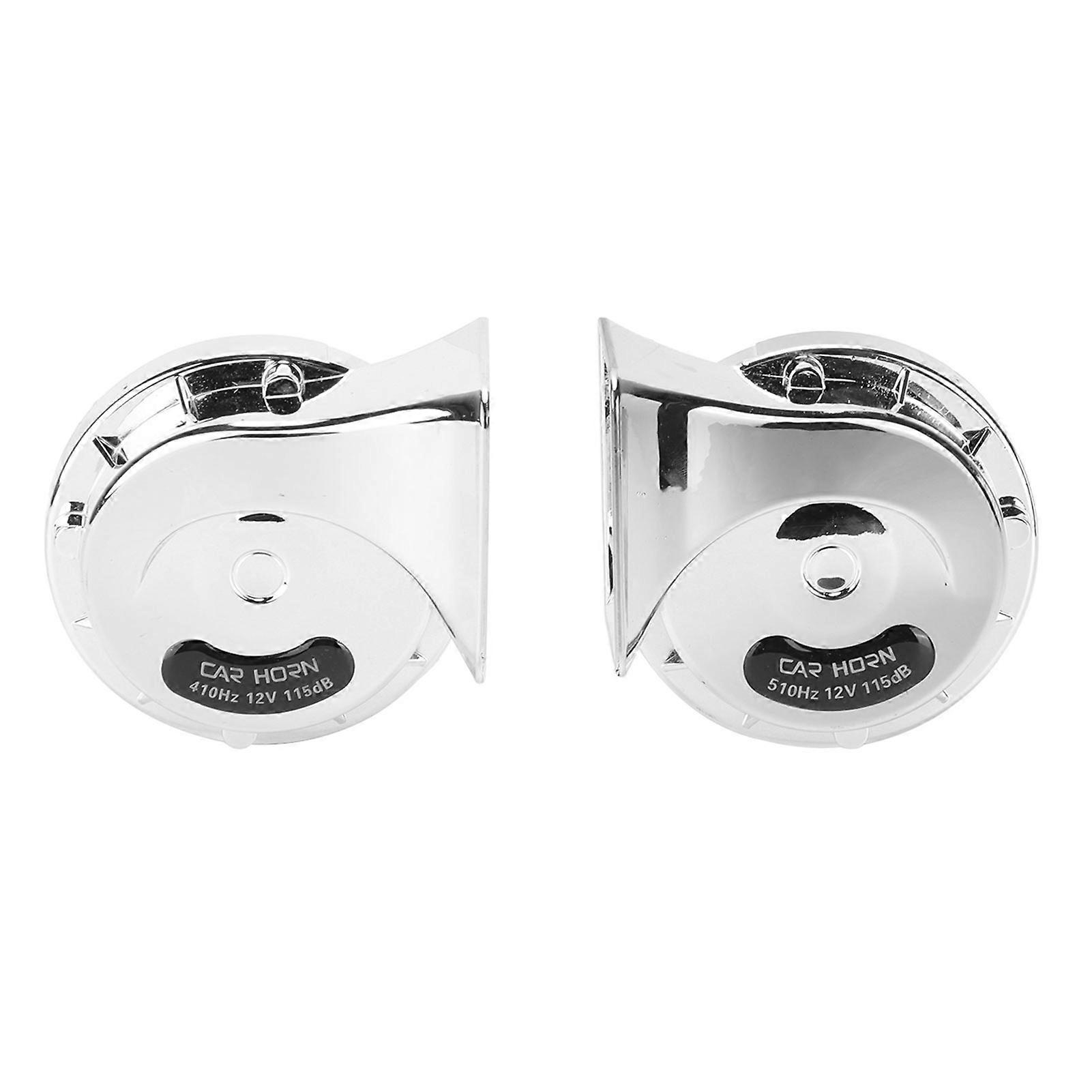 2PCS Autohupe 510Hz 115Db Silber Universal für alle 12V LKW RV Motorräder UTV ATV