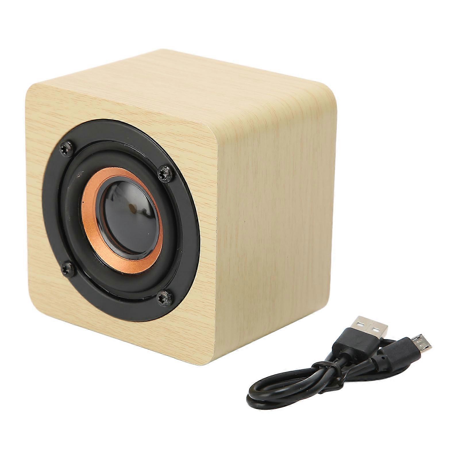 Bluetooth Speaker Multifunctional Retro Wireless Bluetooth Speaker for Home Travel OutdoorYellow Wood Grain NO.5848