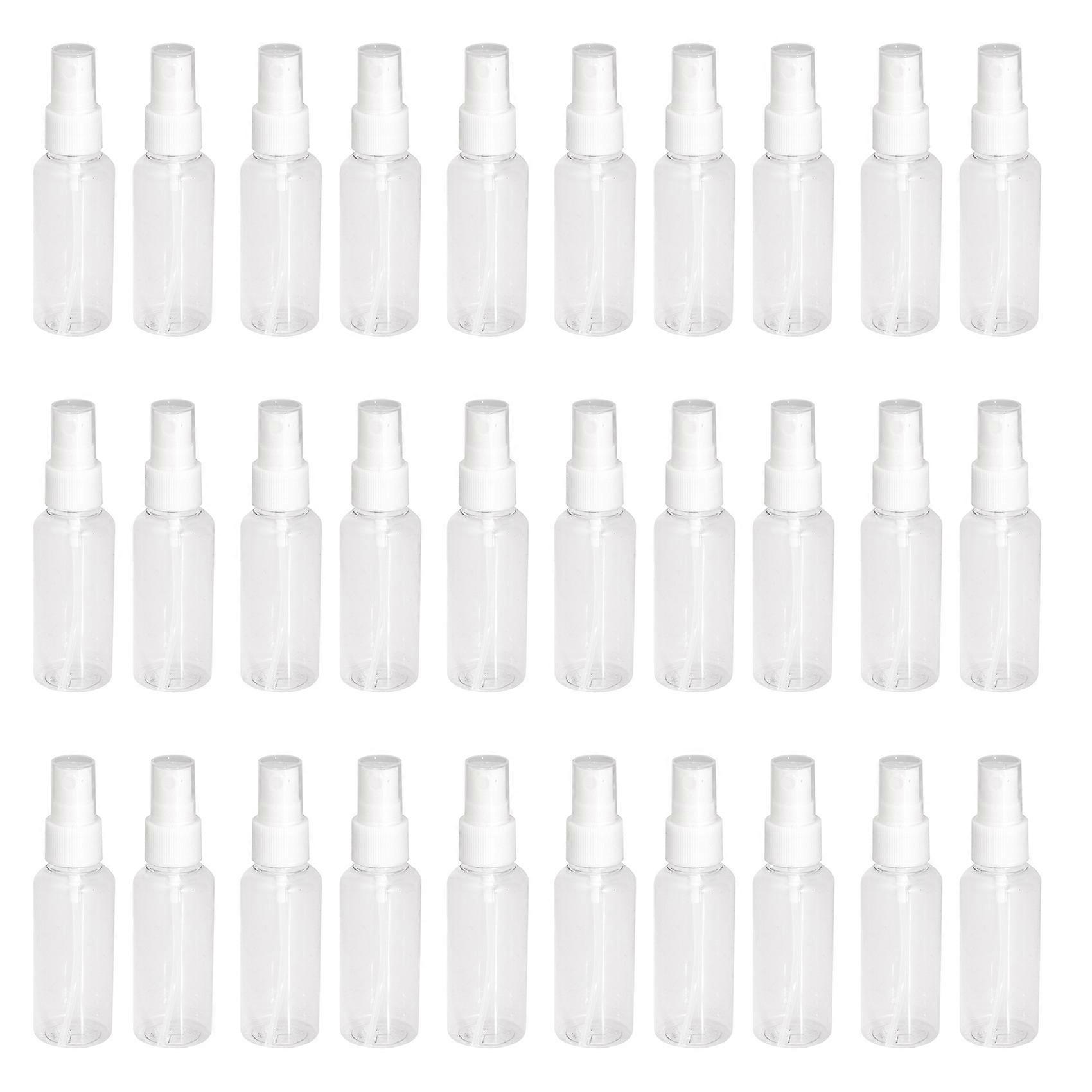 30Pcs Transparent Empty Spray Bottles 50Ml Plastic Mini Refillable Container Empty Cosmetic Contain