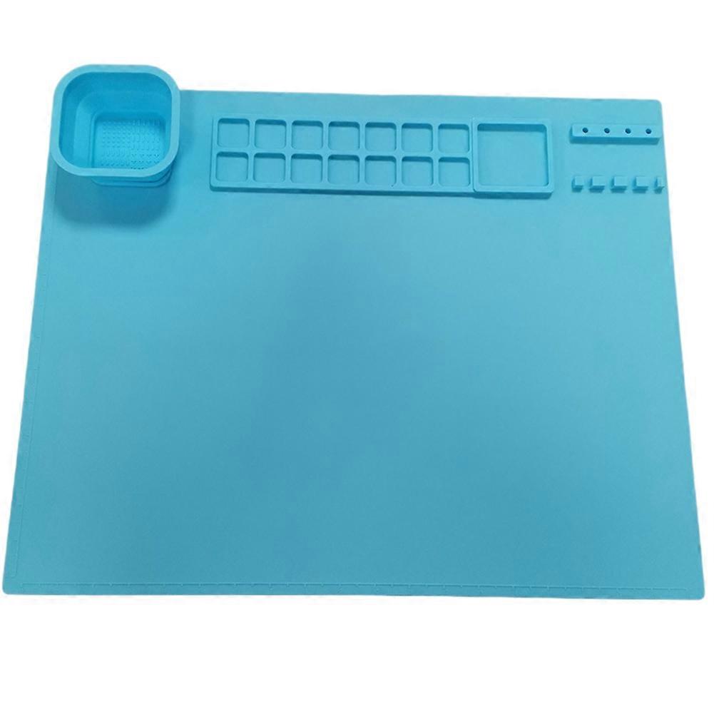 Children's Silicone Painting Mat Washable Doodles Oil Painting Mat with Cleaning Cup Birthday Gift