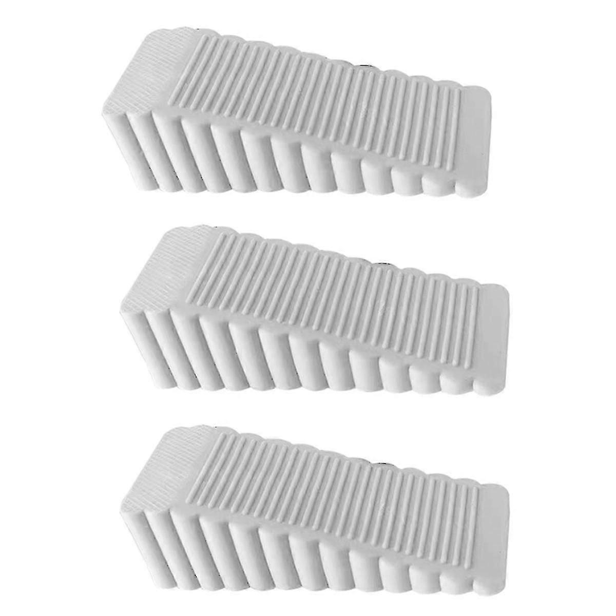 3 Pack Robust Door Stoppers - Non- Rubber Wedge for Secure Door Blockage