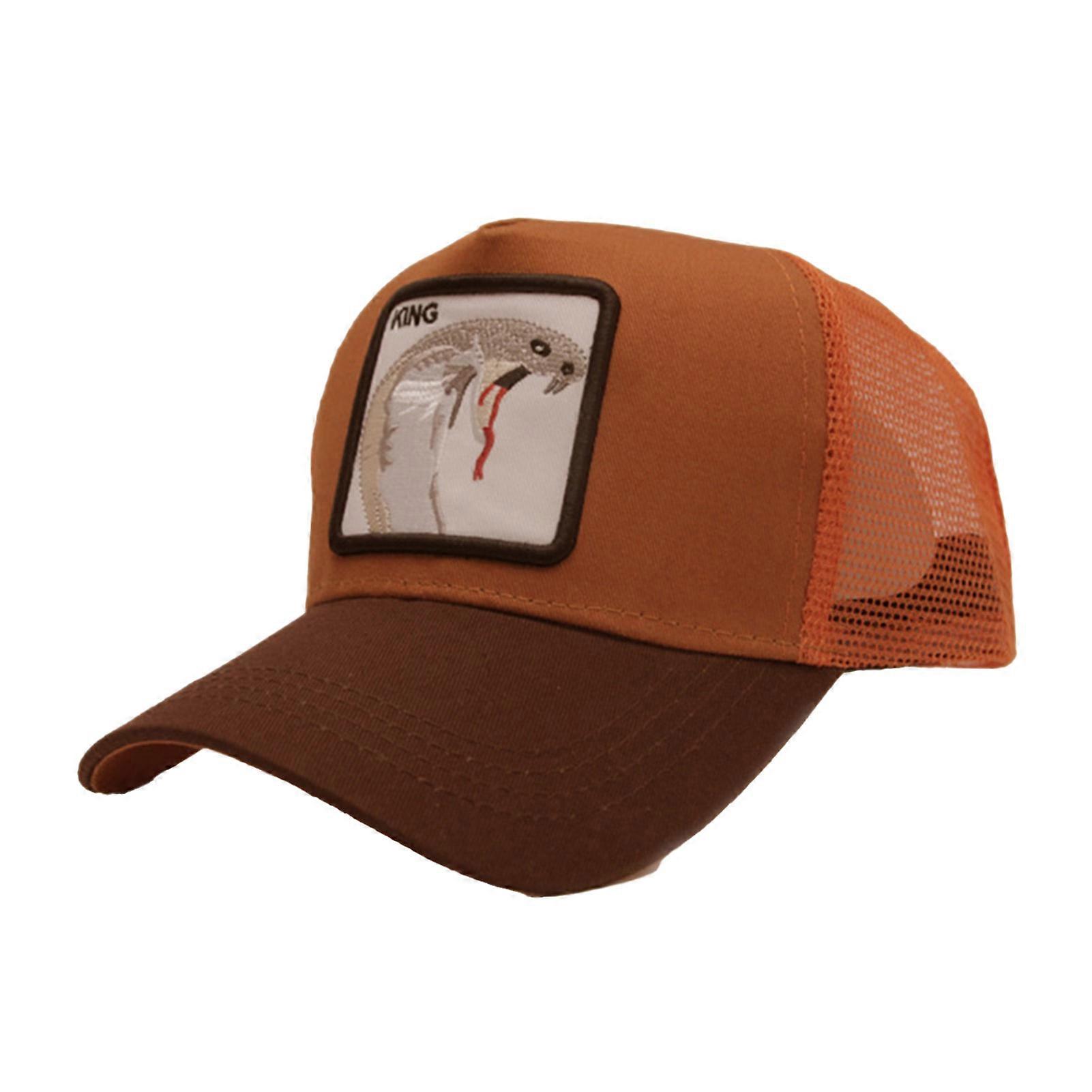 Classic Trucker Baseball Hat with Adjustable Snapback Cartoon Print Breathable Long