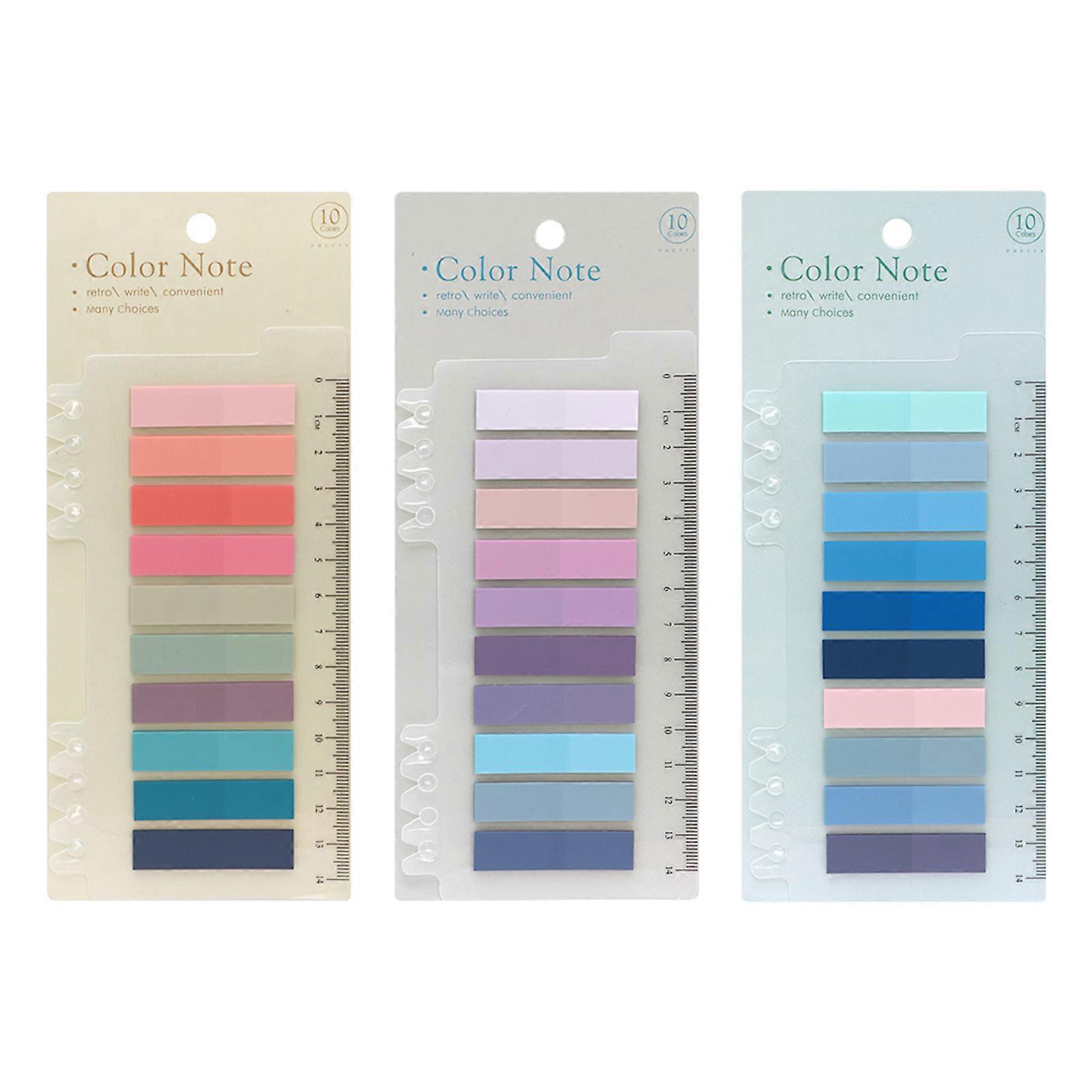 600pcs Labels School Office For Books File Flags Index Tabs Reading Self Adhesive Students Page Markers With Ruler Writable