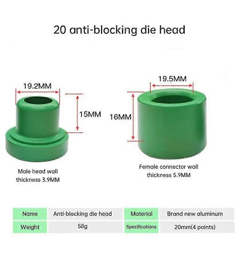 Non-sticky Household PPR Hot Melt Plastic Welding Machine Mold Water Pipe Heat Container Not Stick To Die Head Fuser 20/25/32mm