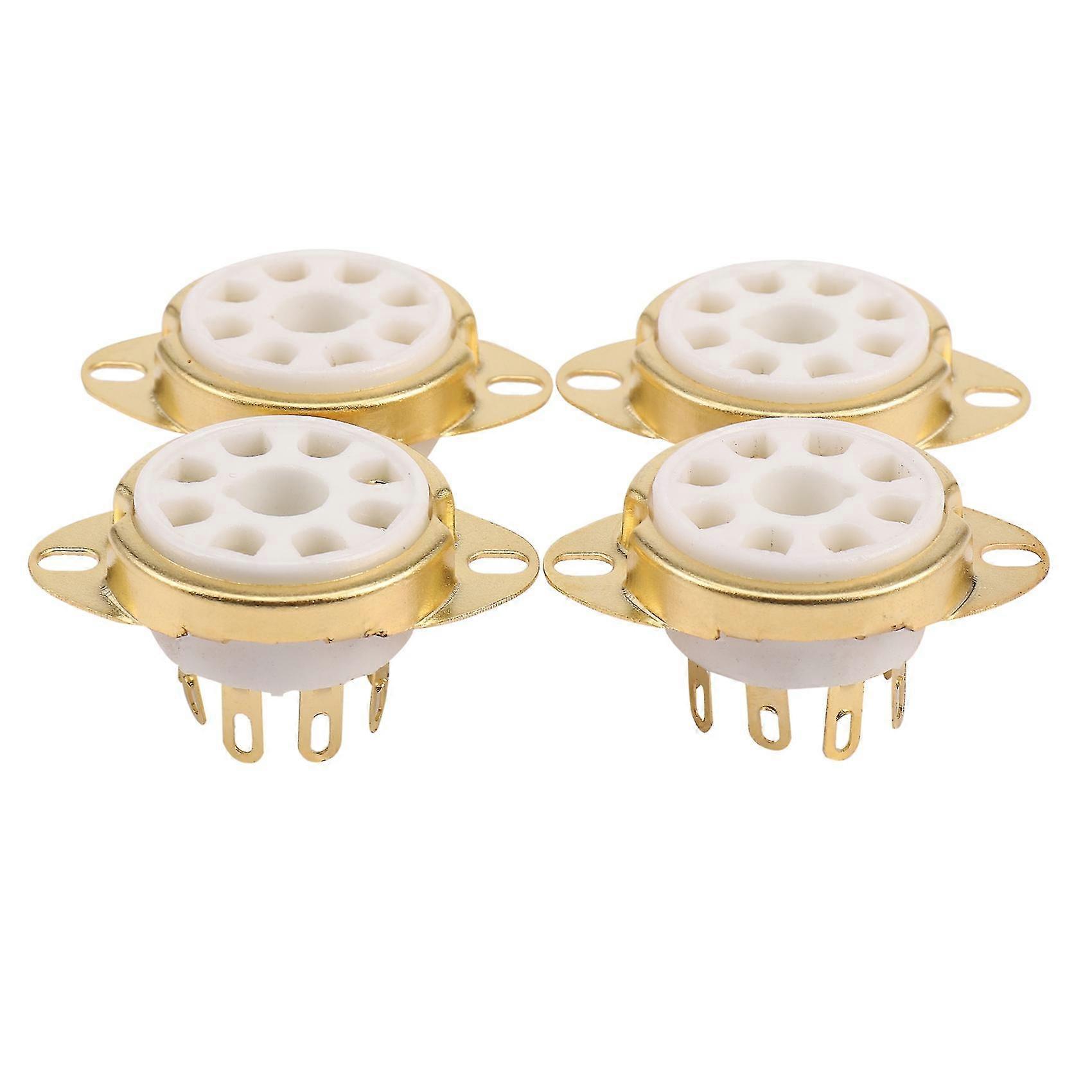4pc 8 Pin Ceramic Socket Tube Top Vacuum Octal Value For Kt88 El34 6v6 6650 274b