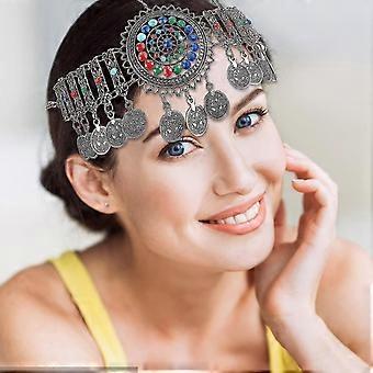 silver coin headpiece