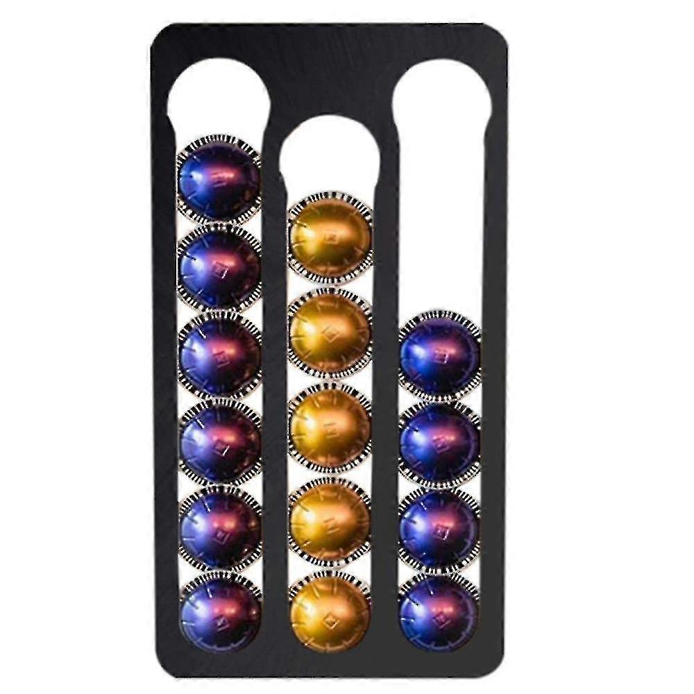 Coffee Pod Holder For Vertuo Capsules,wall-mounted Storage Rack For Coffee Capsules,capacity:17,blac