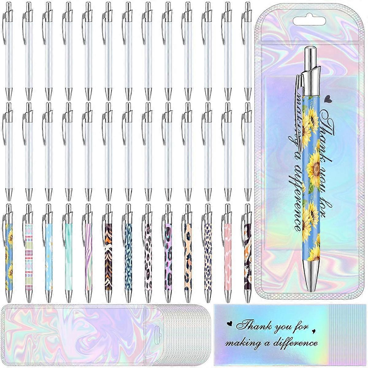 Sublimation Pen Kit Sublimation Pen Blank with Resealable Pouch Bag and Thank You Card Sublimation