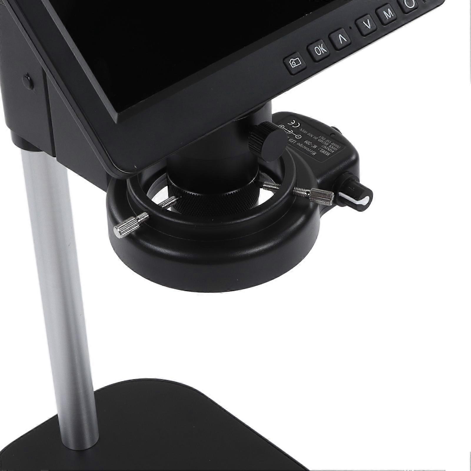 7in 26MP Industrial Microscope Camera 150X C Mount Lens Dual Video Output LED Light for Adults Kids PCB Soldering US Plug