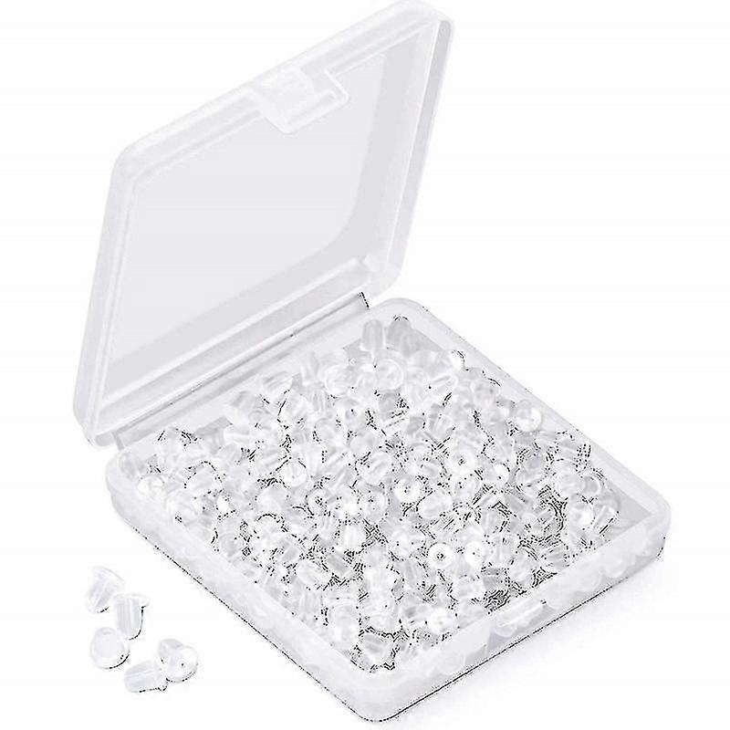 1200pcs Silicone Earring Backs Soft Transparent Ear Cushions
