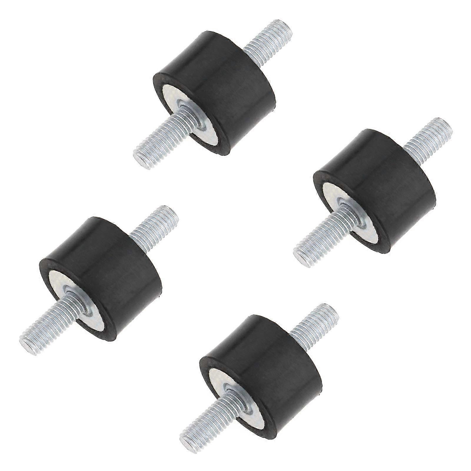 4 Pcs M8*23 30x20mm Car Male to Male Rubber Shock Bobbin Isolator Damper Mount Double Male Thread Shock Absorber Mount Set