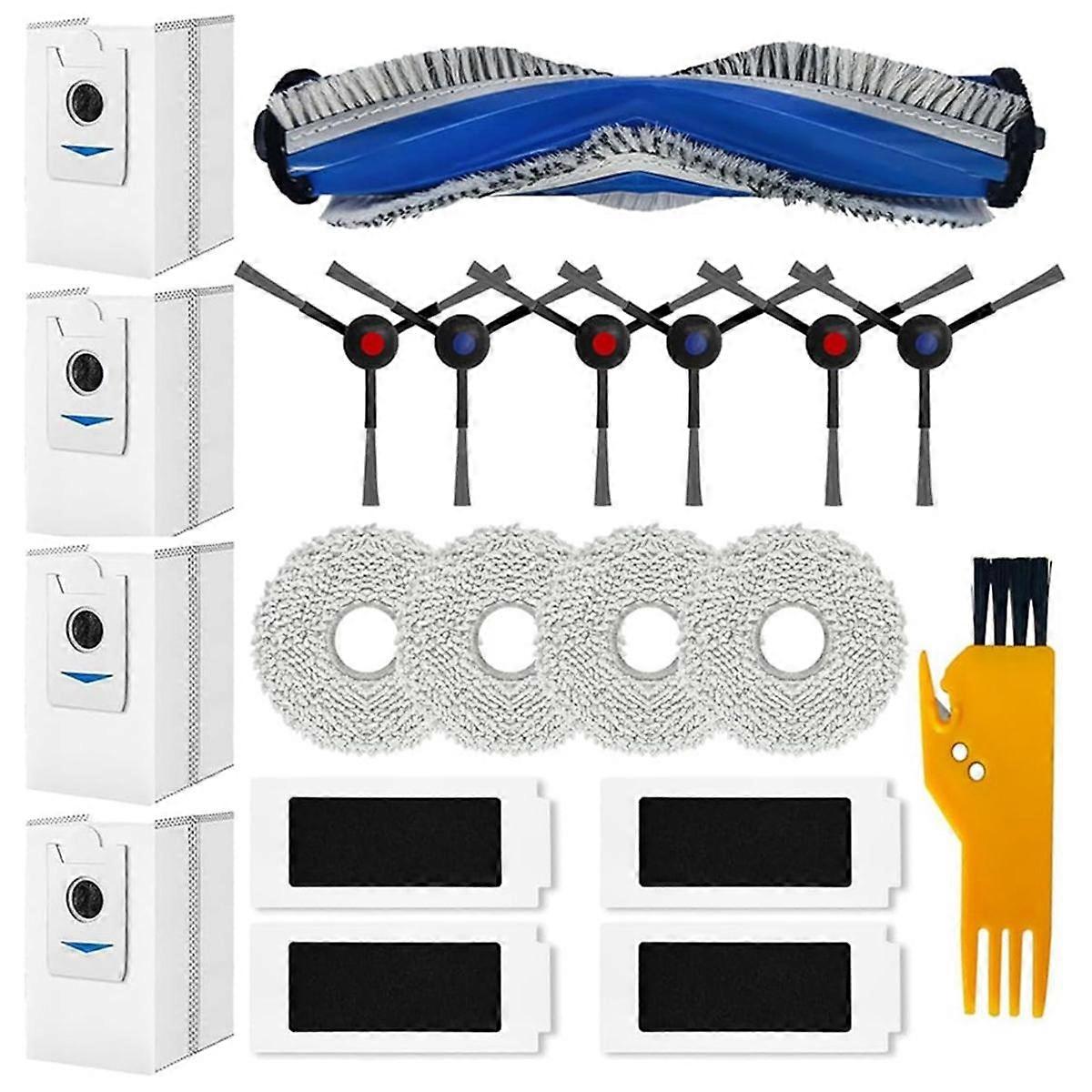 For T30s / T30s Combo Vacuum Cleaner Replacement Parts Roller Side Brushes Filters Mop Pads Dust Ba