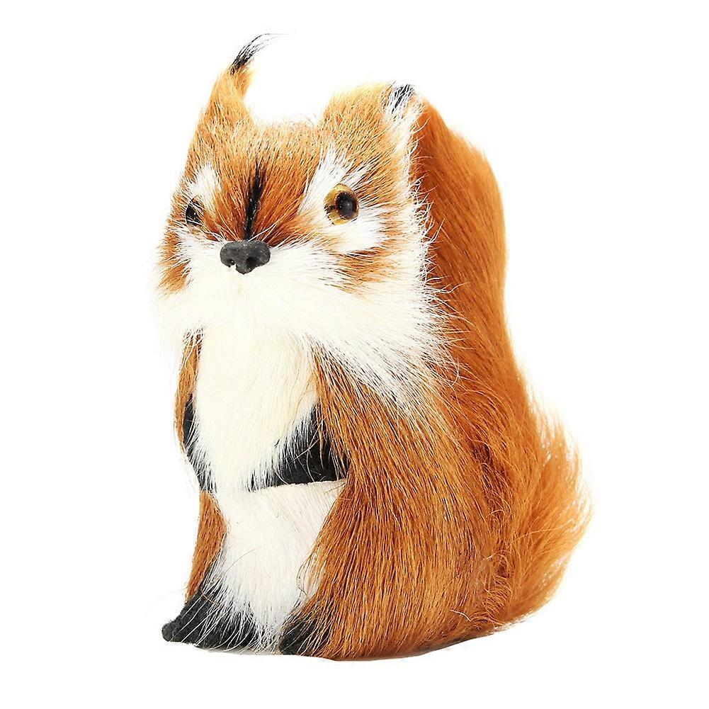 Simulation Animal Squirrel Plush Lifelike Christmas Tree Ornament Decoration