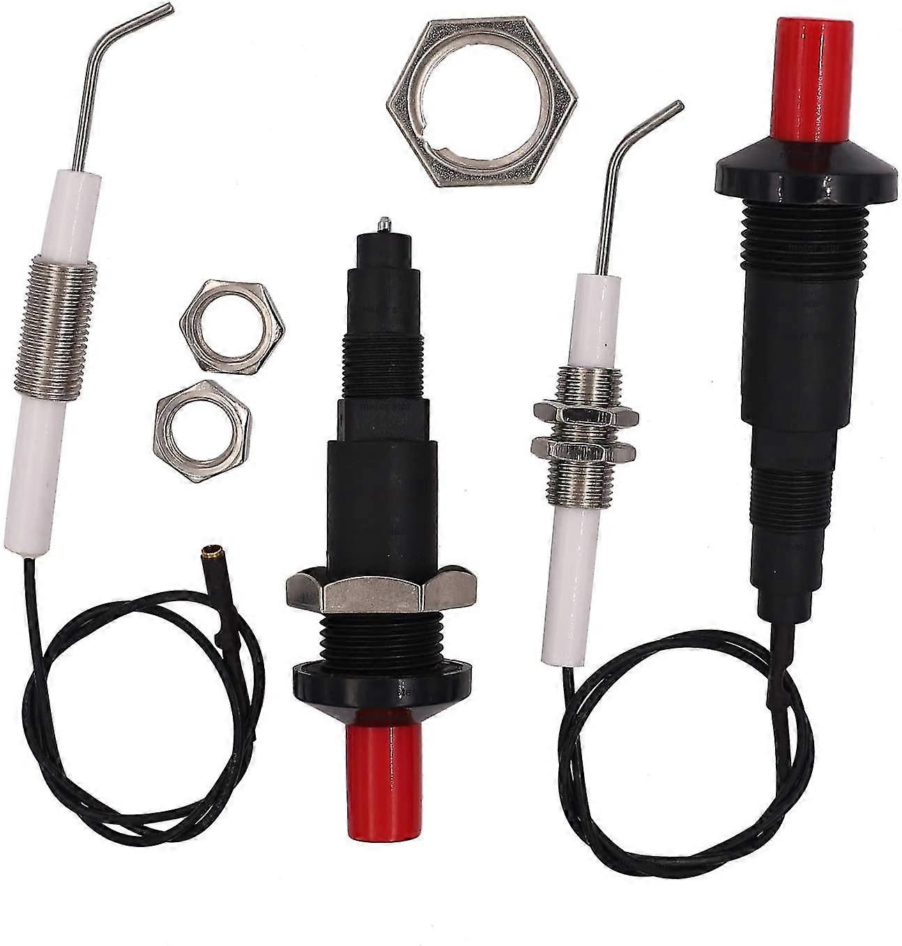 2 Pack Piezo Igniter Gas Grill Igniter With Push Button Universal Threaded Ceramic Electrode 30cm