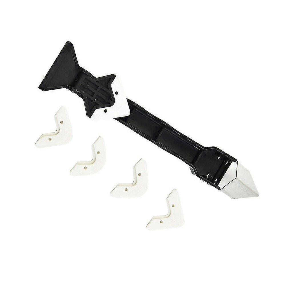 5 In 1 Silicone Remover Caulk Finisher Sealant Scraper Grout Kit Hand Tool Set(white+black)(6pcs)
