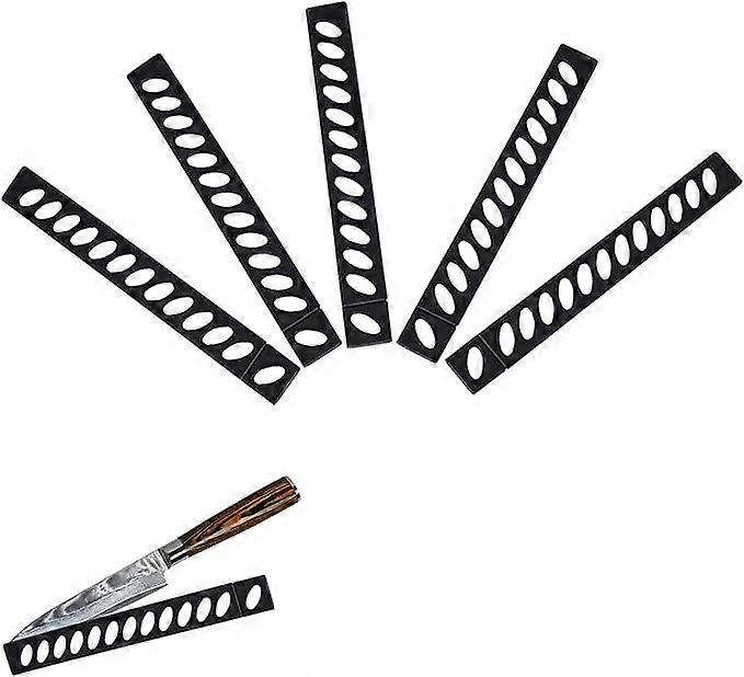 5pc Black Plastic Blade Protector, Kitchen Knife Protective Cover, Knife Protector, Universal Blade Protector