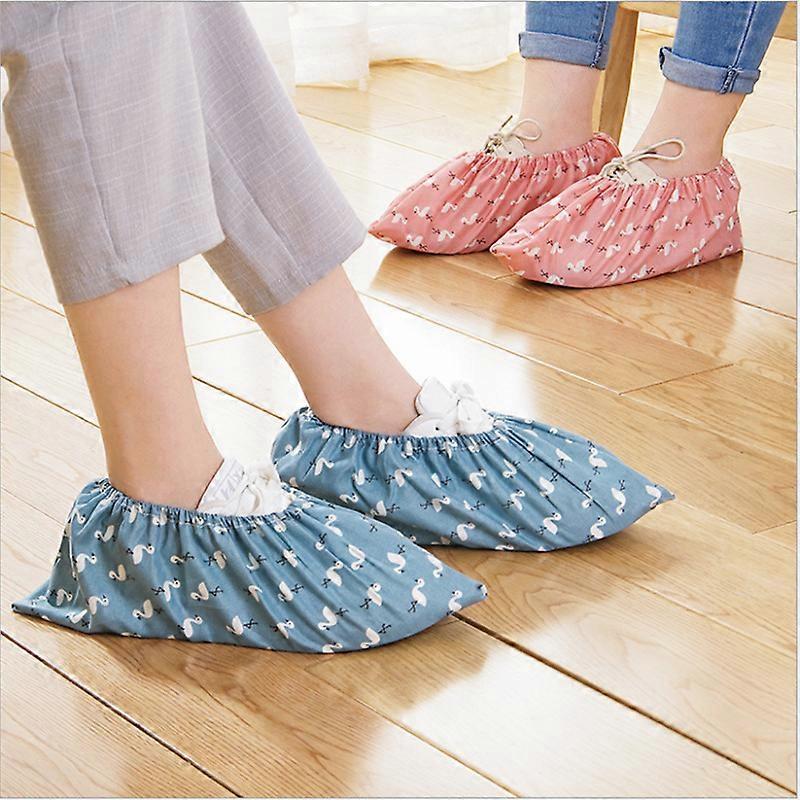6 Pairs of Reusable Cloth Shoe Covers Washable Shoe Covers