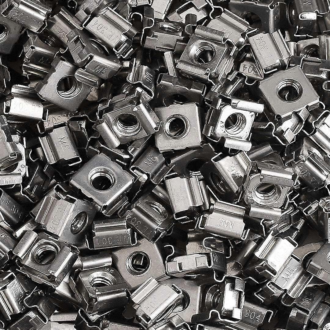 10pcs M6 Cage Nuts Stainless Steel Cage Nut for Network Cabinets