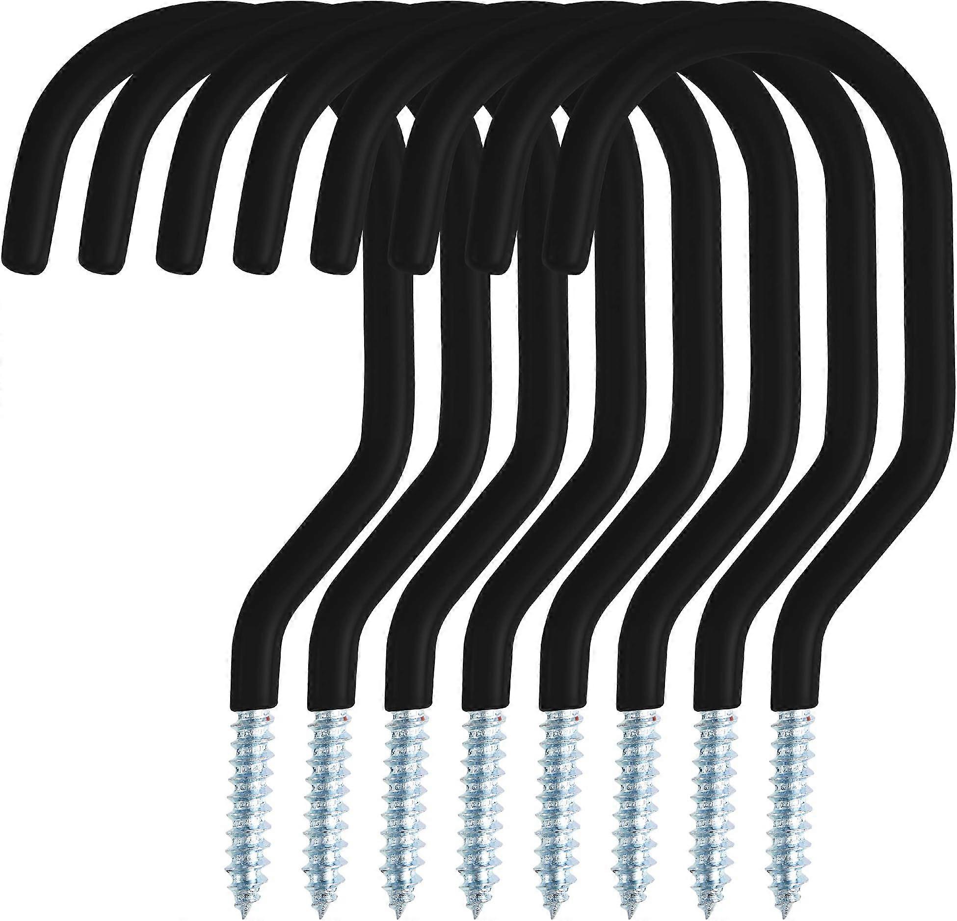 8 Pack Bike Hooks/Bicycle Storage Hooks Set(Black)