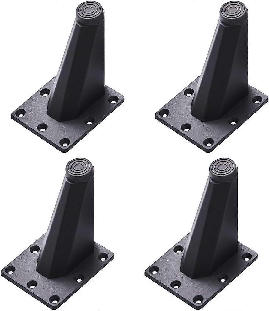 Furniture Legs Metal, 3.1'' Stainless Steel Cabinet Sofa Table Feet Replacement, Load-Bearing 100Kg/220Ibs (4pcs) (Black)