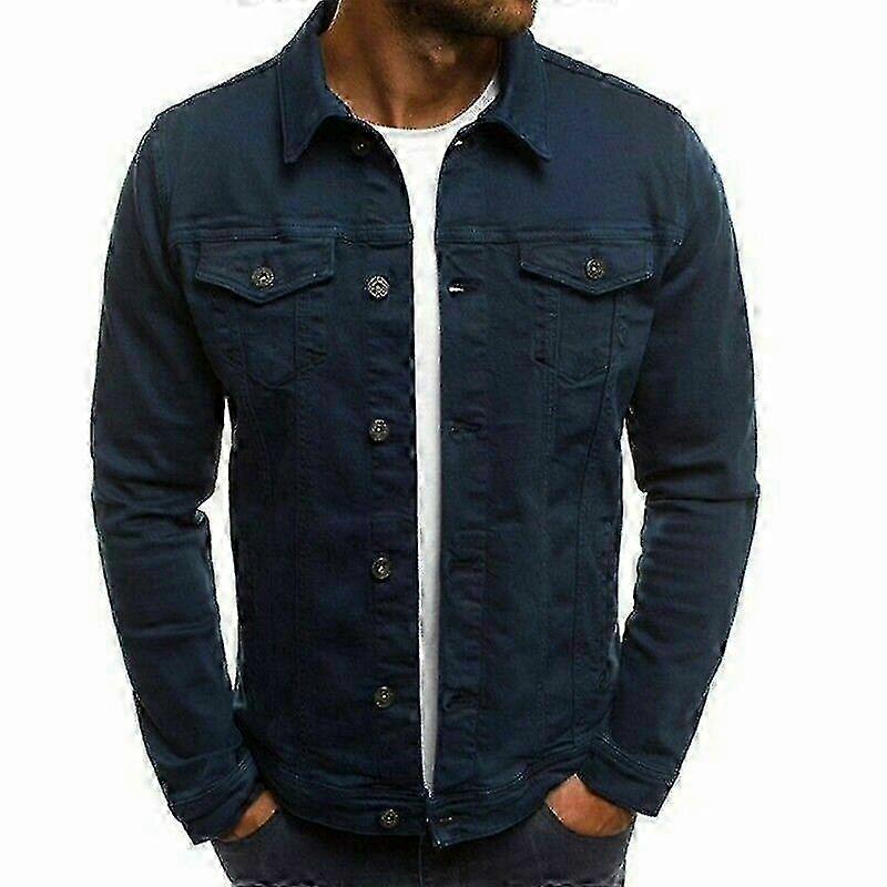 Mens Denim Jeans Jacket Short Slim Fit