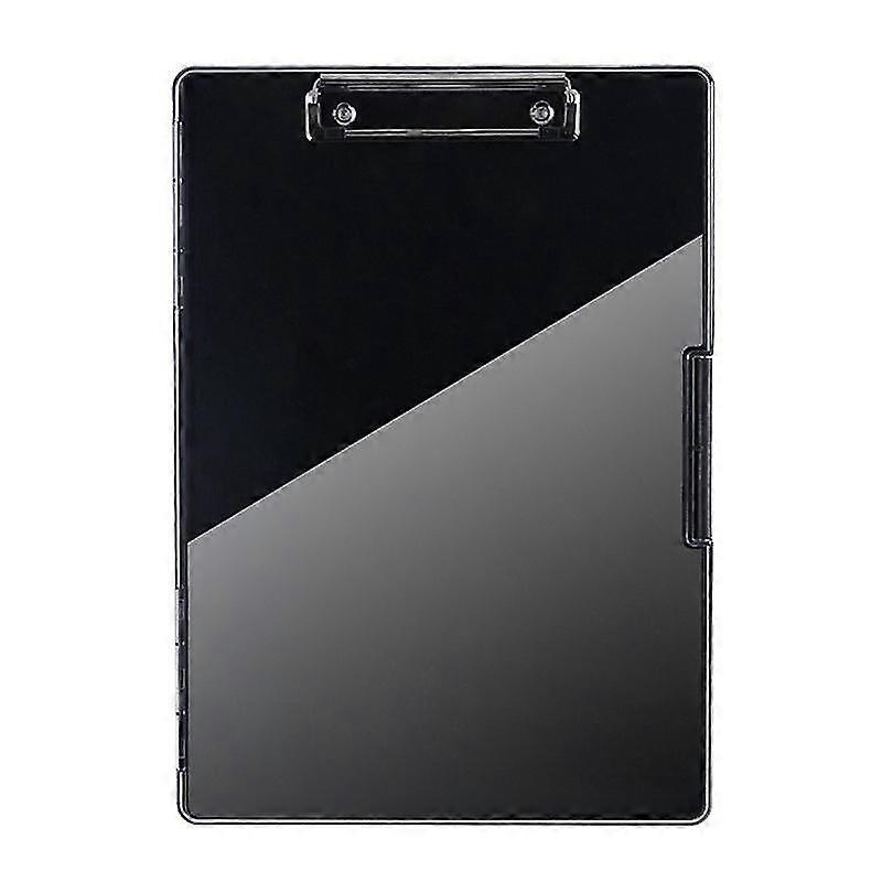 Office Clipboard Sturdy Double Layer with Side Opening Secure Clasps Holds 300+ Sheets with Pen Case
