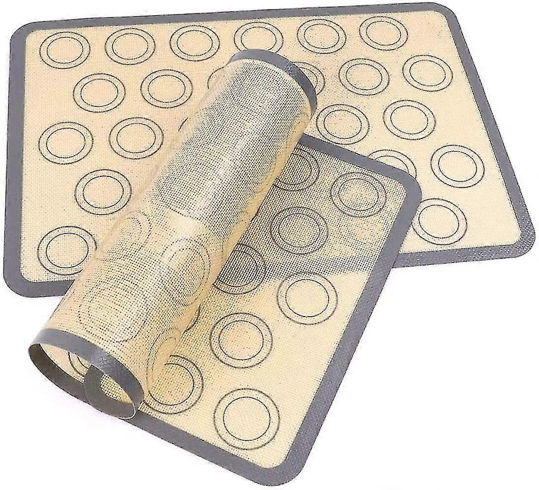 Silicone Baking Mat, Heat Resistant Silicone Baking Sheets,non-stick Reusable - Pack Of 2, 16.5" X 11.6"