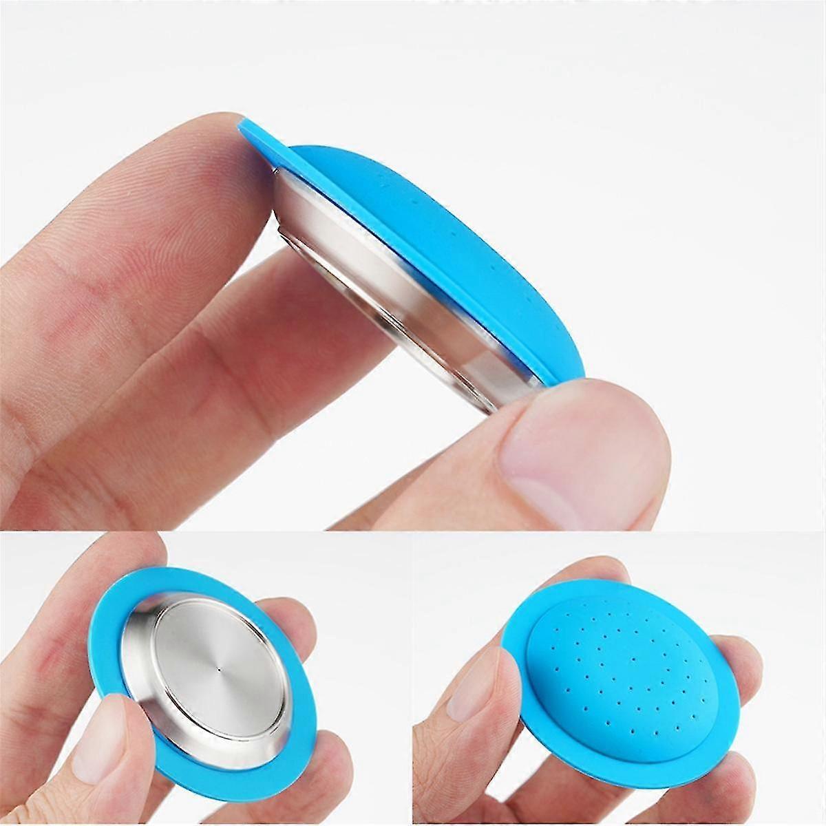 For Zenius Coffee Filter Reusable Coffee Capsule Lid Espresso Coffee Crema Maker Barista With Brush+spoon
