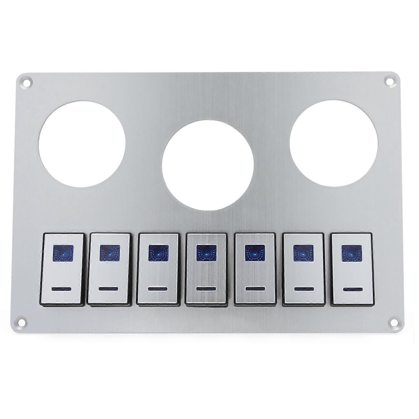12v Waterproof Rocker Switch Panel Clean Water Tank Power Display Panel Multi Boat Control Switch Short Circuit Protection
