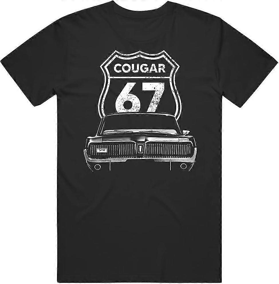 1967 Mercury Cougar Front Grill View with Highway Sign T Shirt