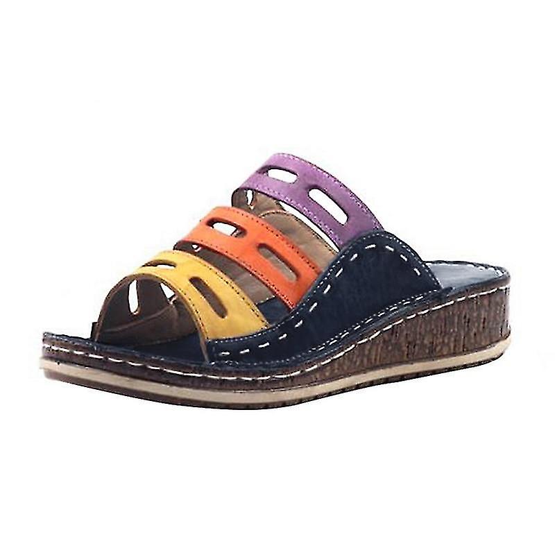 Anti-slip Breathable Leather Shoe, Platform Orthopedic Retro Shoes