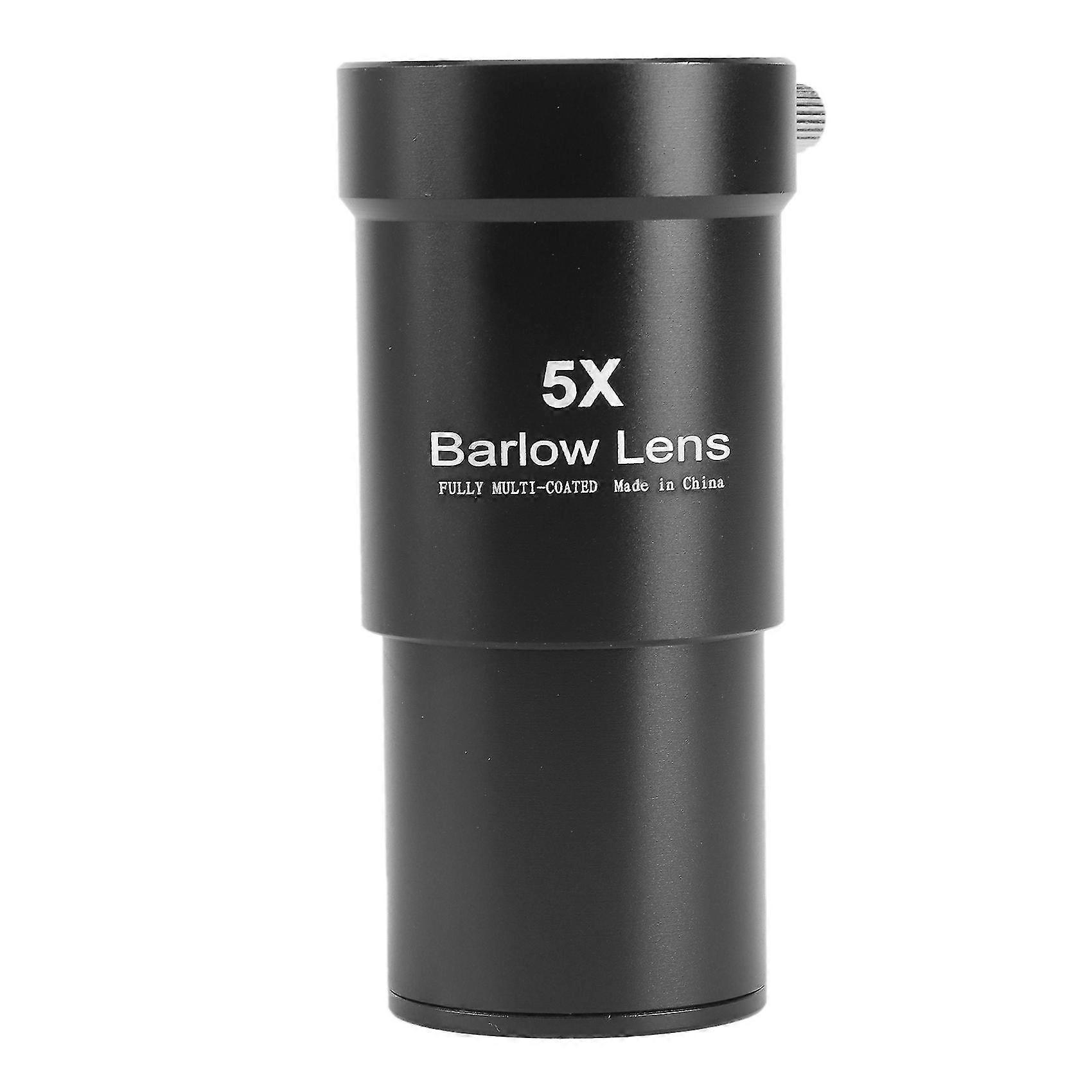 5x Barlow lente 1,25 polegadas ocular metal totalmente revestido extensor de comprimento para telescópio profissional