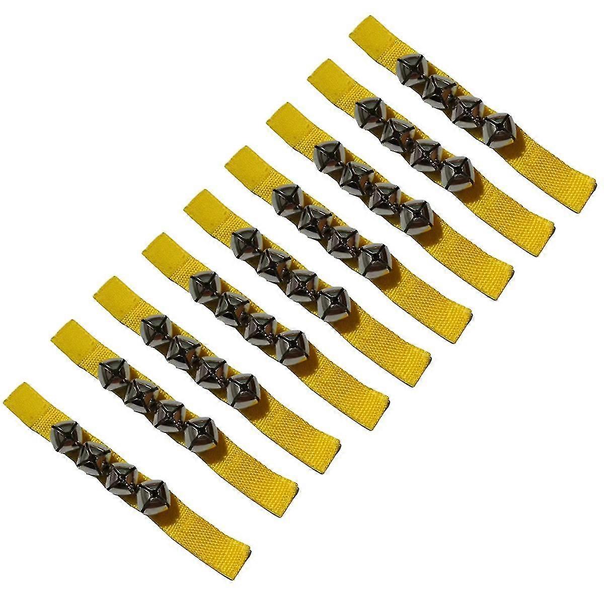 Bright Yellow 10pcs Orff Handbell, Multi-faceted Ability Development Handbell, Dance Performance Instrument