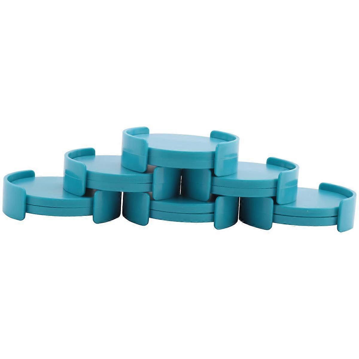 6 Pack Coffee Cup Organizer for Cupboard Cup Holder Stackable Adjustable Space Saving Blue