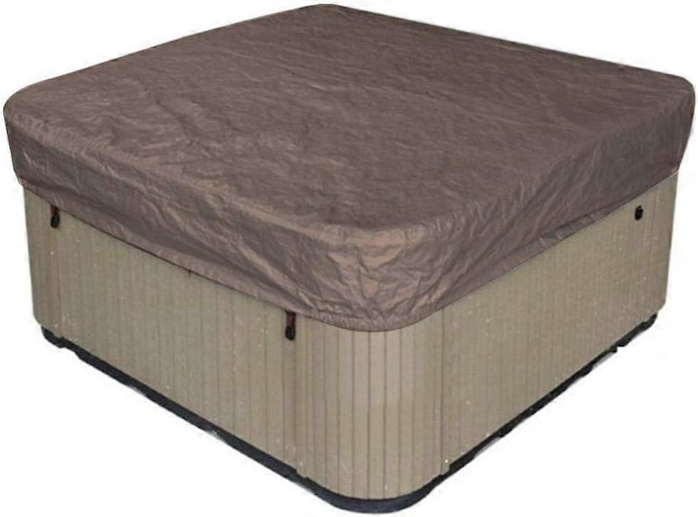 כיסוי ג'קוזי, כיסוי ג'קוזי מרובע מגן עם אלסטי עמיד למים עמיד בפני השמש עמיד בפני UV, אמבט מעיינות חמים חיצוני אמבט ספא כיסוי בריכה