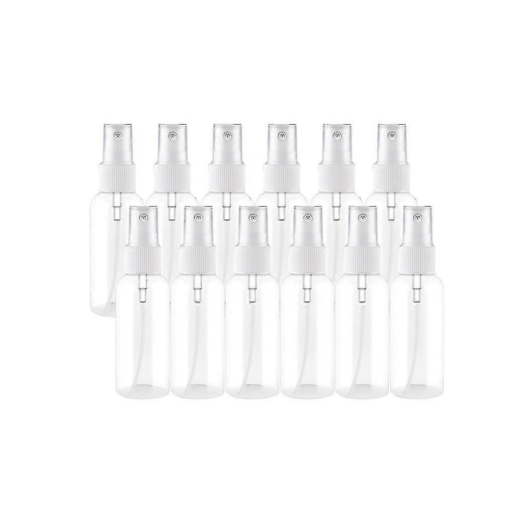 12pcs Spray Bottles, Clear Empty Fine Mist Plastic Mini Travel Bottle Set, Small Refillable Liquid Containers