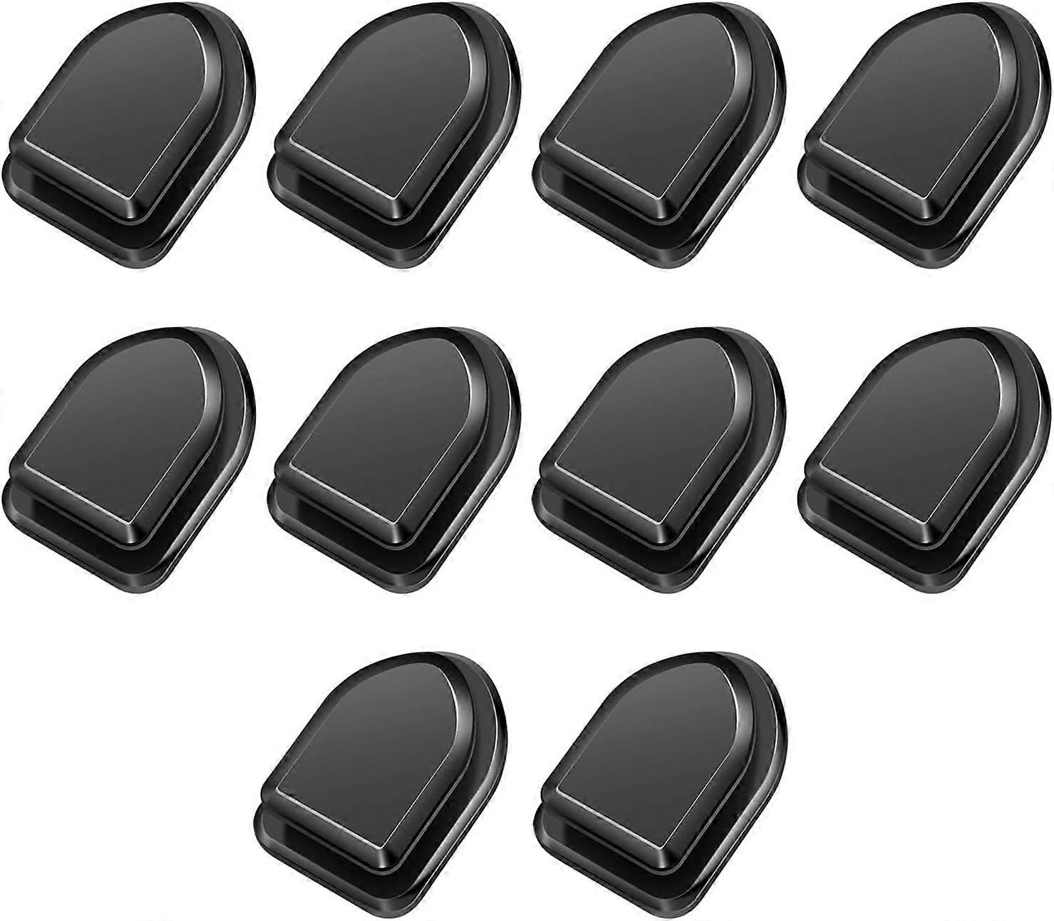 10 Pieces Car Adhesive Hooks Multifunctional Car Self Adhesive Mini Hooks Mini Car Dashboard Hook for Keys, USB Cables, Earphone Cables, Black