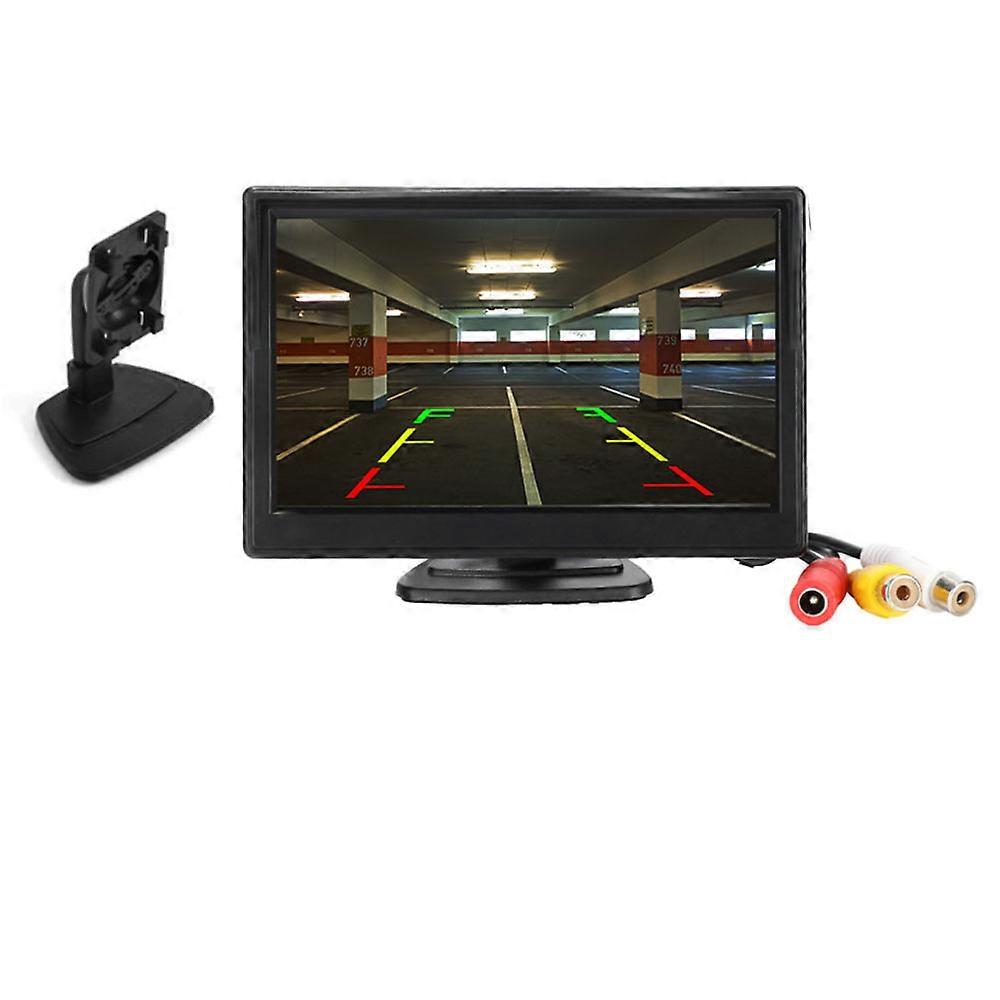 5 Inch Car Monitor 16:9 800*480 Screen with 2 Way Video Input TFT LCD HD Digital for Rear View Camera Parking Backup Reverse