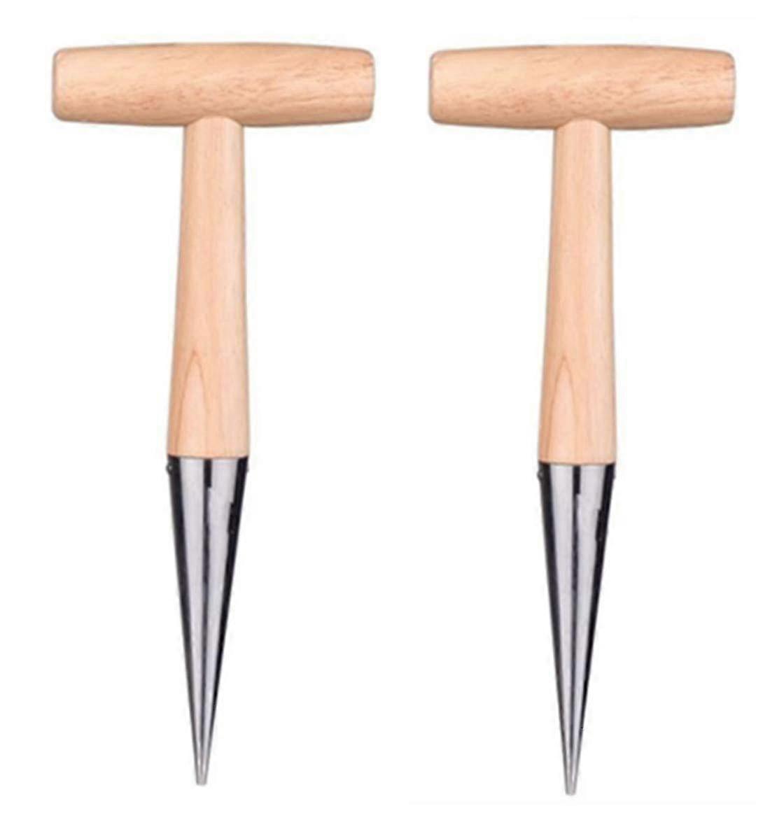 Dibber Punch, Fertilizer Seedling Punch, Stainless Steel Seedling Dibber Gardening Hole Soil Puncher