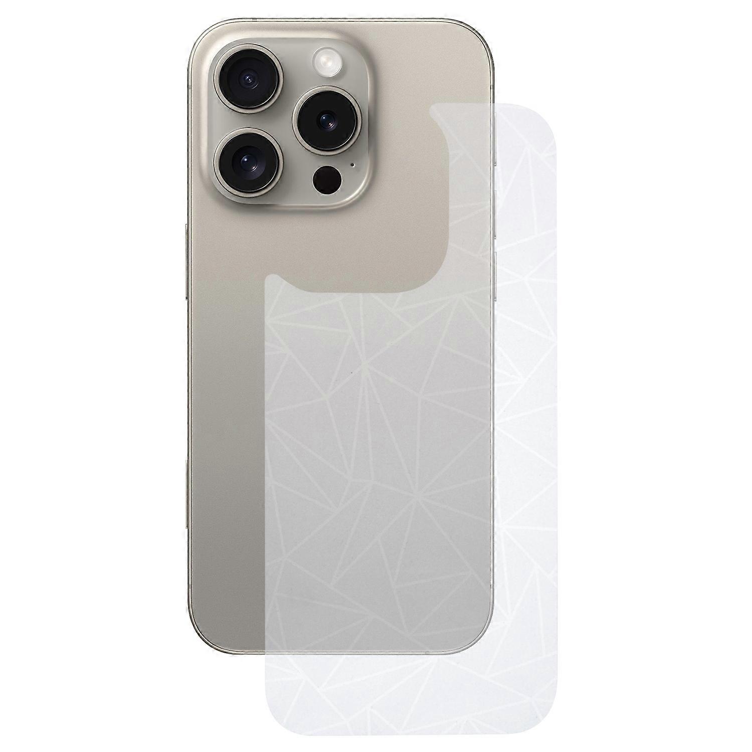 For iPhone 16 Pro Max Back Screen Protector Soft PET Film Diamonds Pattern 