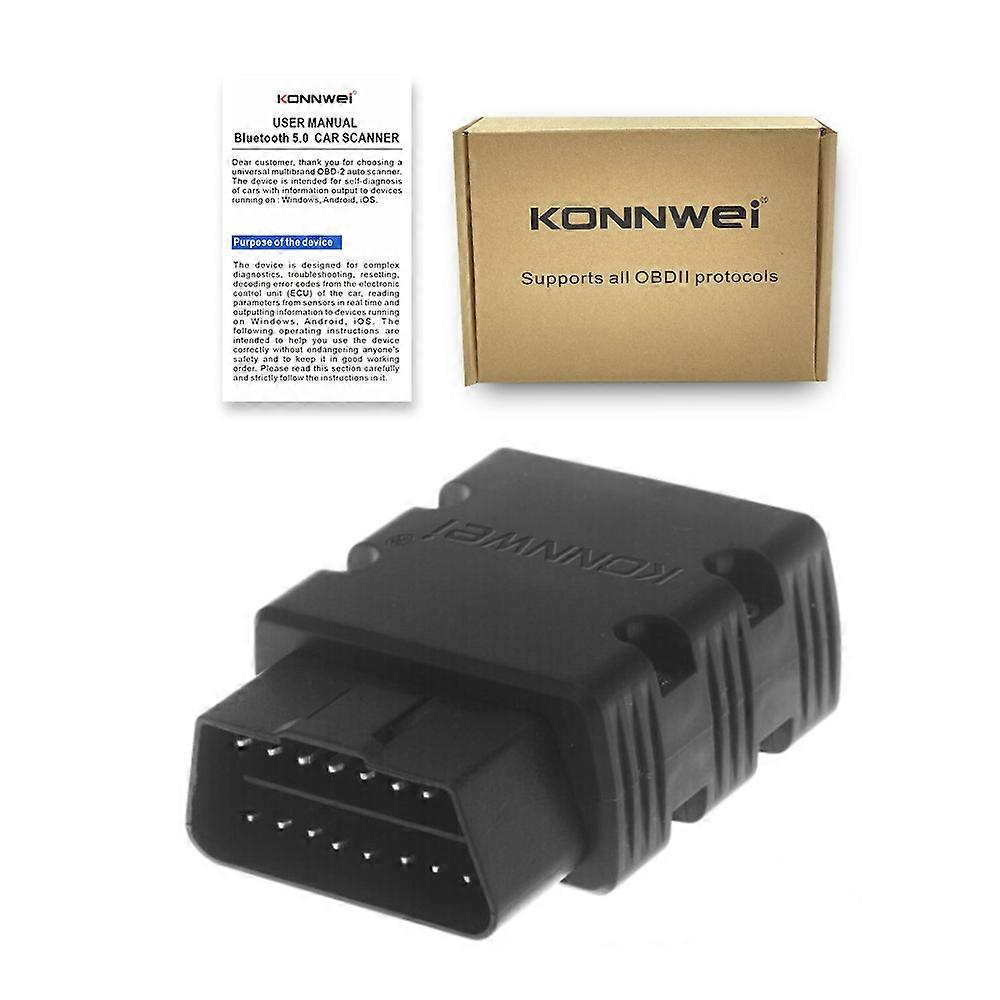 KONNWEI KW902 ELM327 V1.5 Chip Bluetooth-5.0 OBD2 Code Reader Car Diagnostic Tool Auto  Scanner for Android IOS Phone