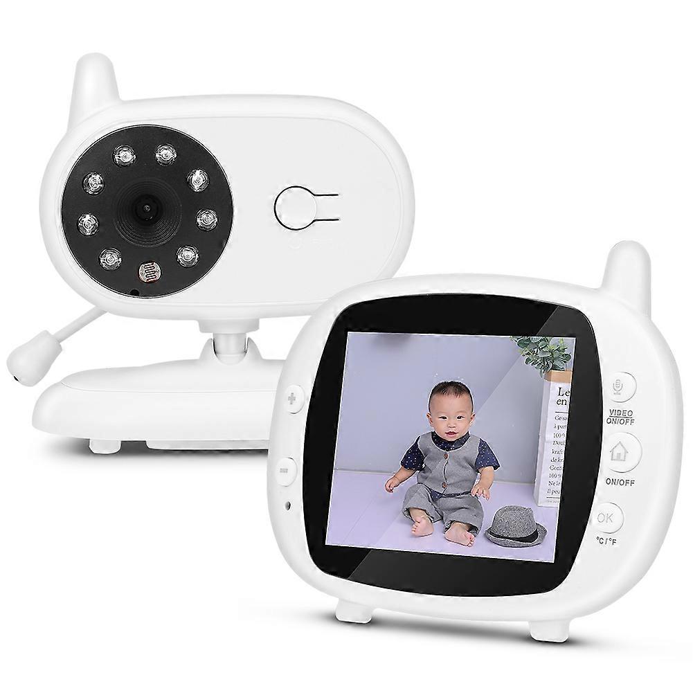 3.5 HD Wireless Baby Monitor Camera Night Vision 2-Way Intercom Temp Monitor Lithium Battery 300M Range