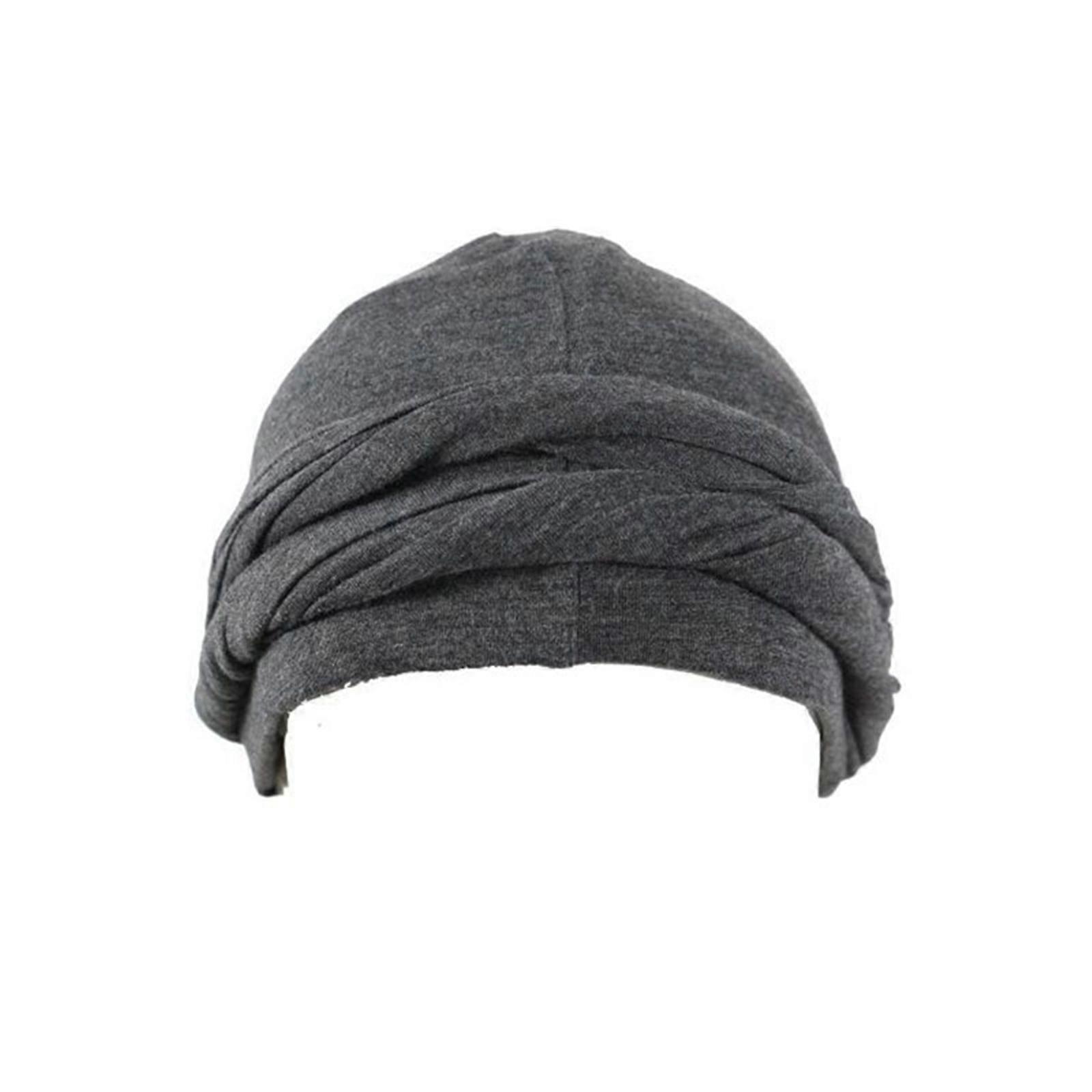 2024 New,Men Turban Vintage Twist Head Wraps Elastic Unisex Elegant Wear Wave Cap Unisex Elastic Head Cap
